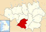 Trafford UK locator map